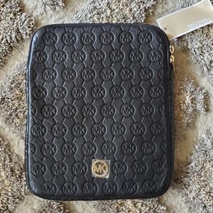 Black Genuine Leather Michael Kors iPad Case